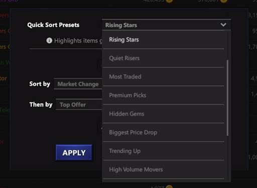 Quick Sort Presets