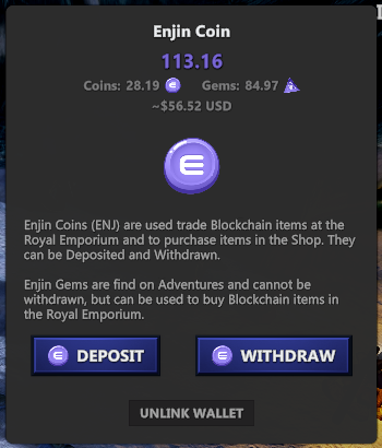 Enjin Coin Display